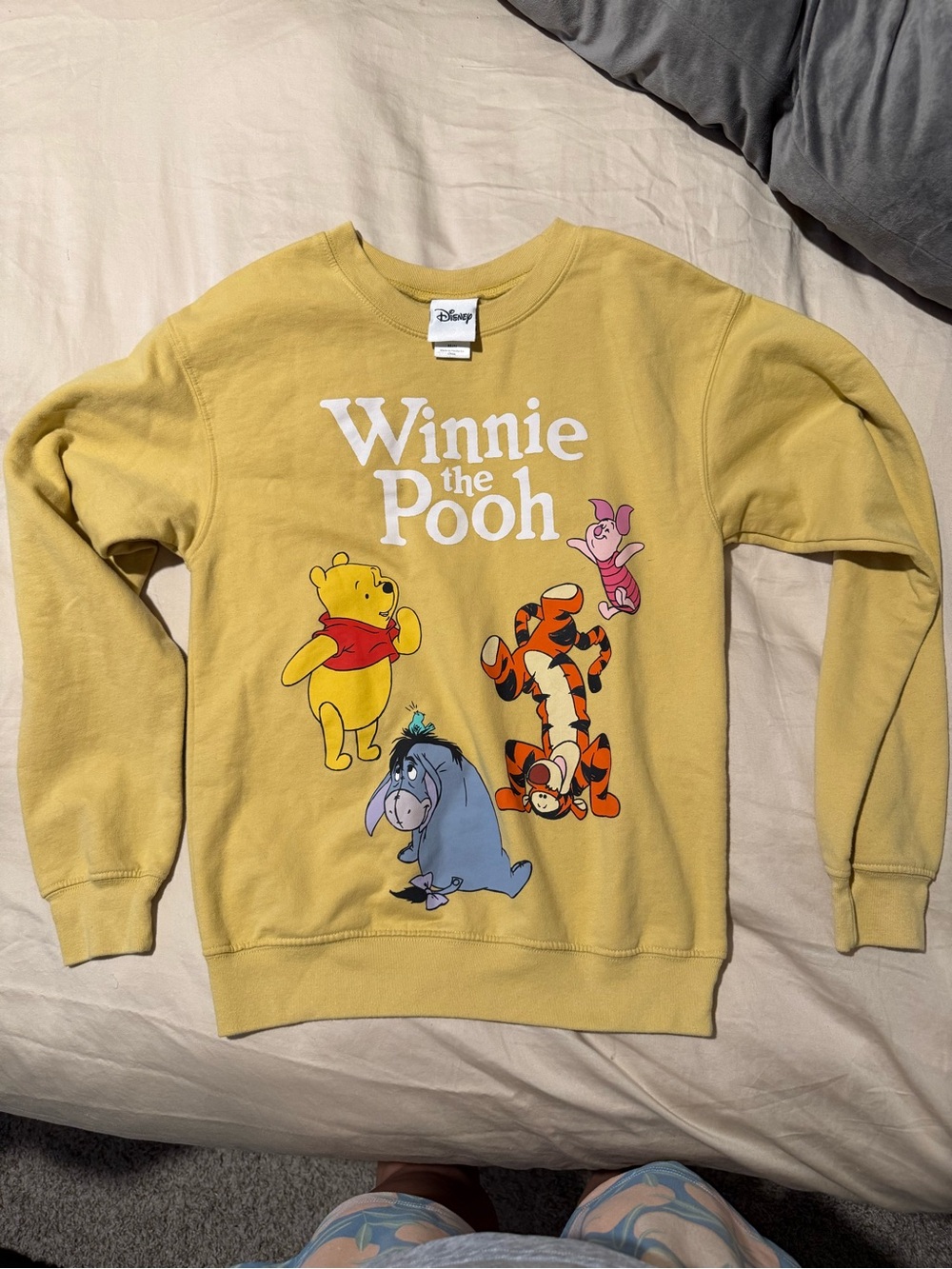 Disney Yellow Crewneck Tee with White Tag Detail